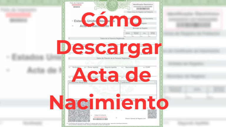 Cómo Descargar un Acta de Nacimiento